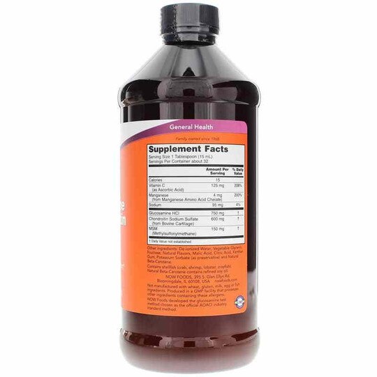 Liquid Glucosamine & Chondroitin with MSM, NOW